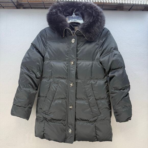 Coach Jackets & Blazers - Coach Winter Coat Women's Black S 90% Down Fur Lined Hood Quiet Luxury EUC